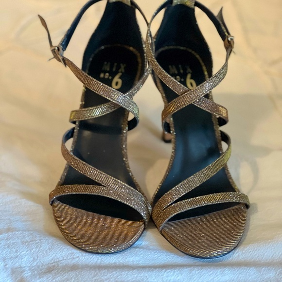 Mix No. 6 Shoes - Bronze Sparkle Heels